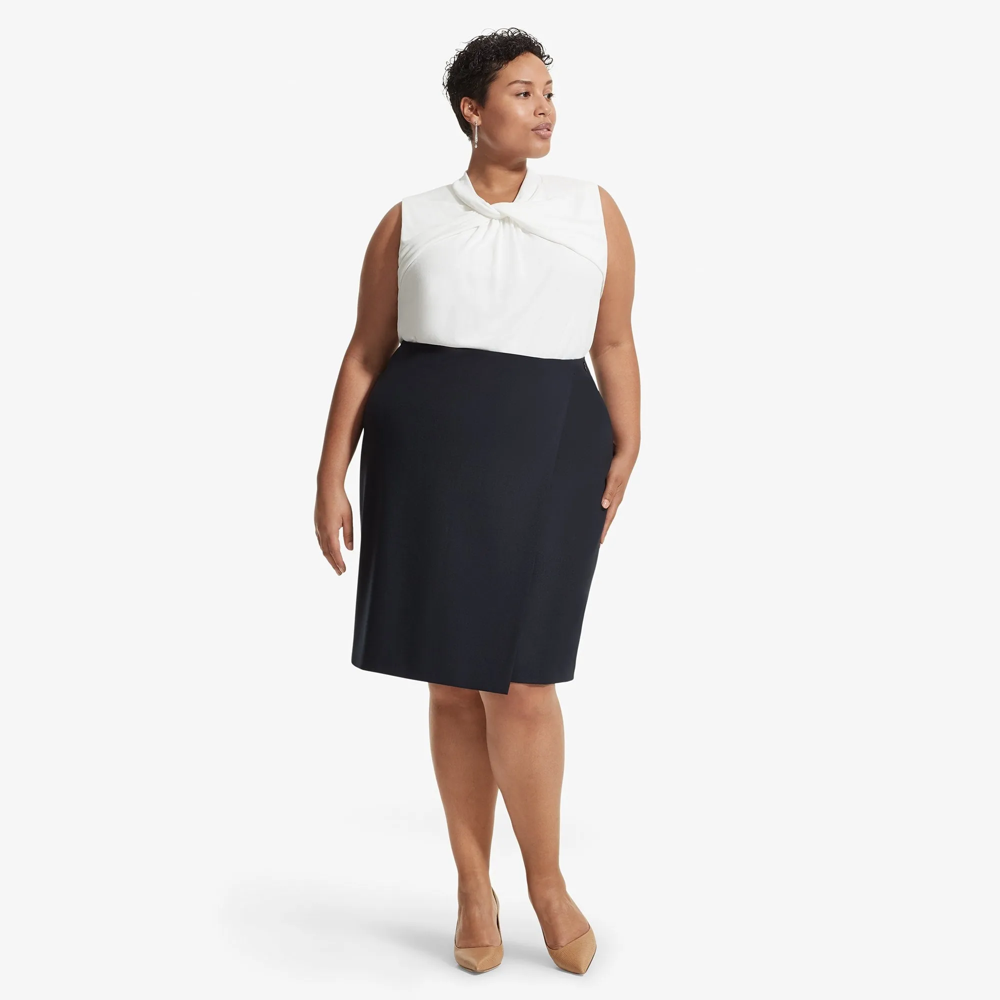 Walters Top - Knit Crepe :: Ivory