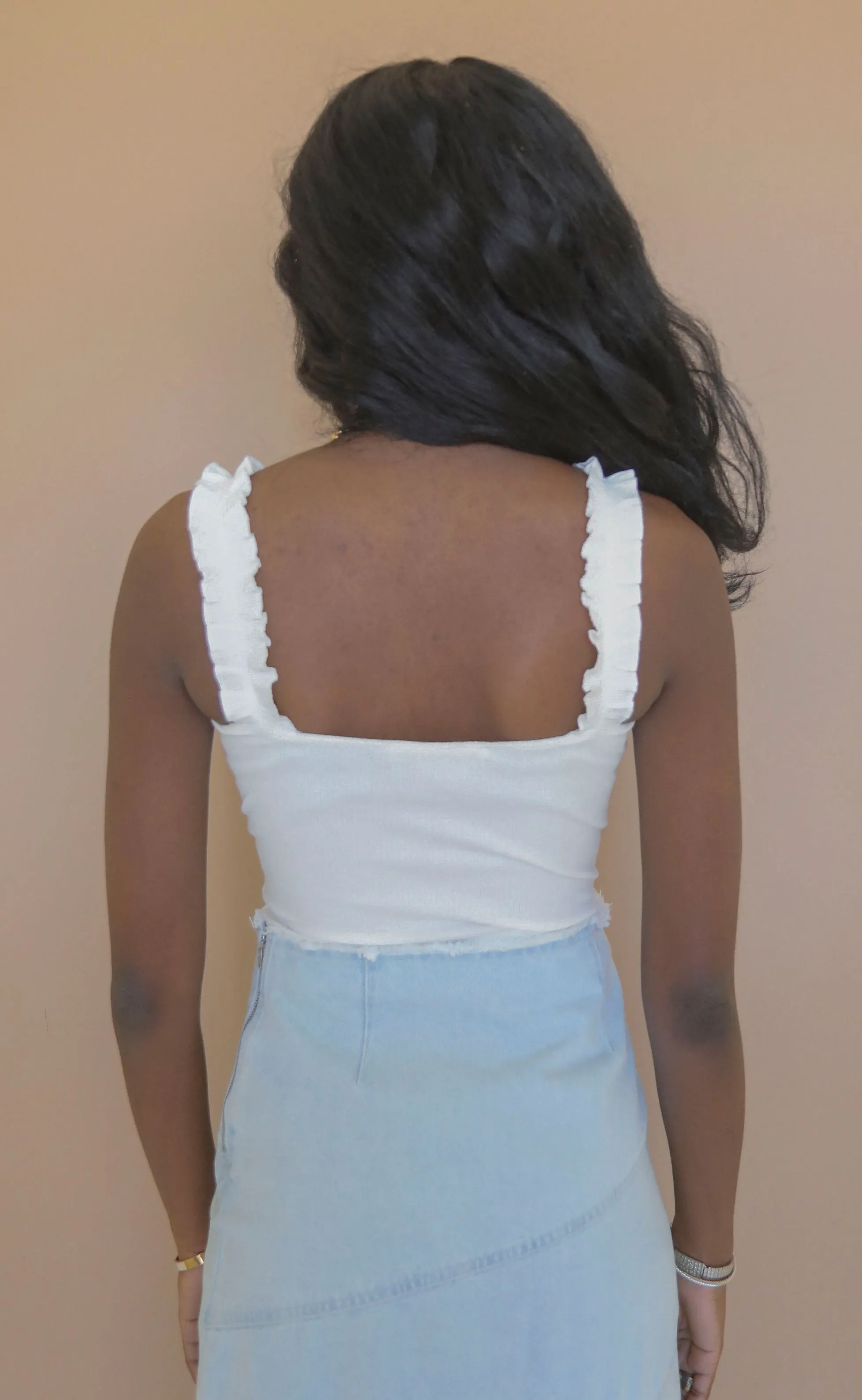 want you more bodysuit - white
