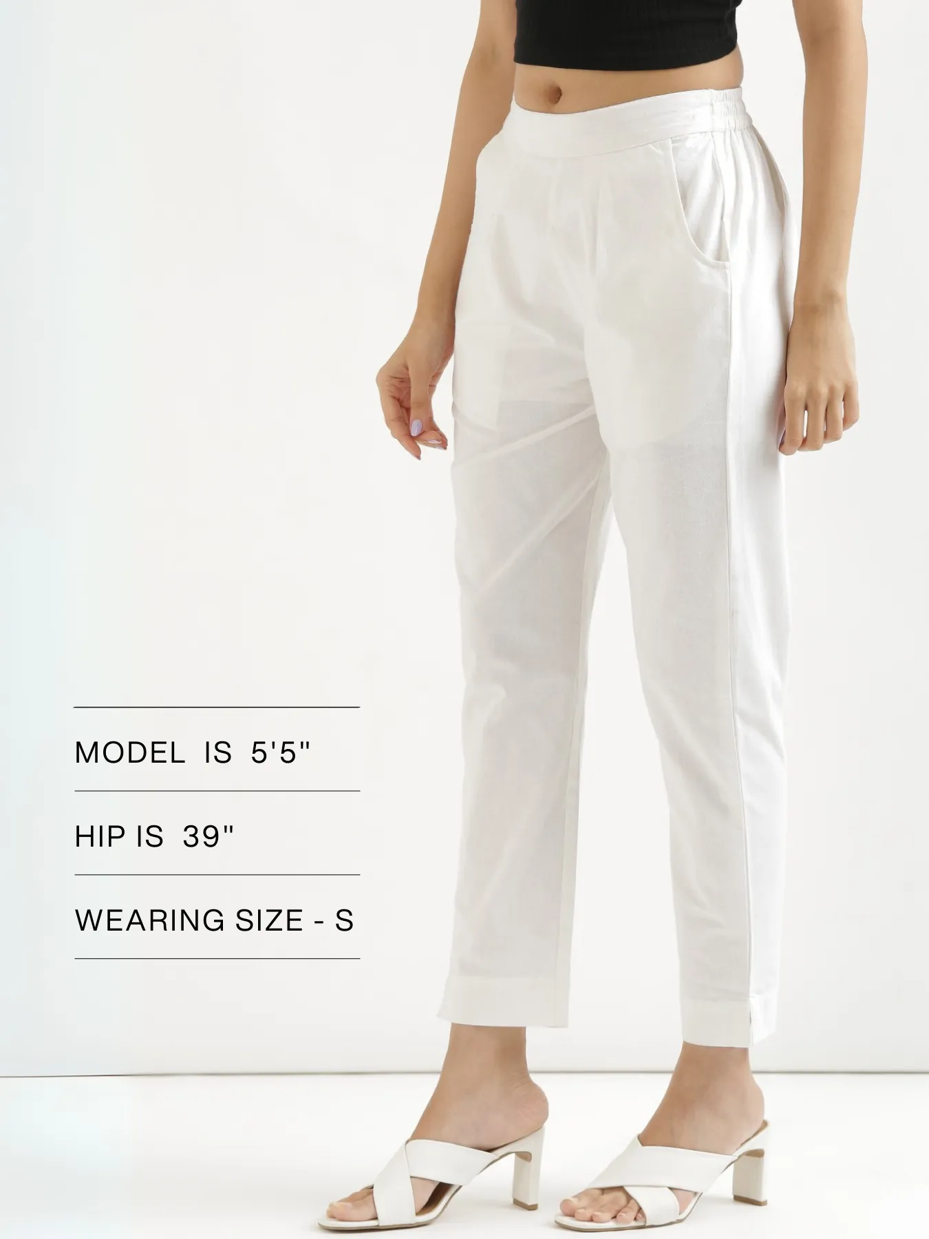 White 100% Cotton - Everyday Pants