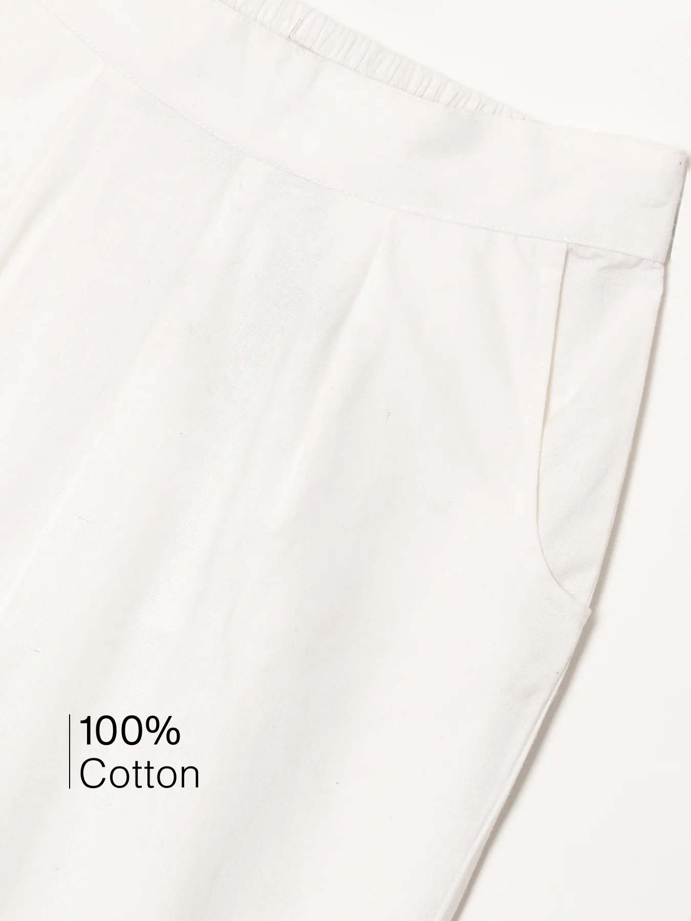 White 100% Cotton - Everyday Pants