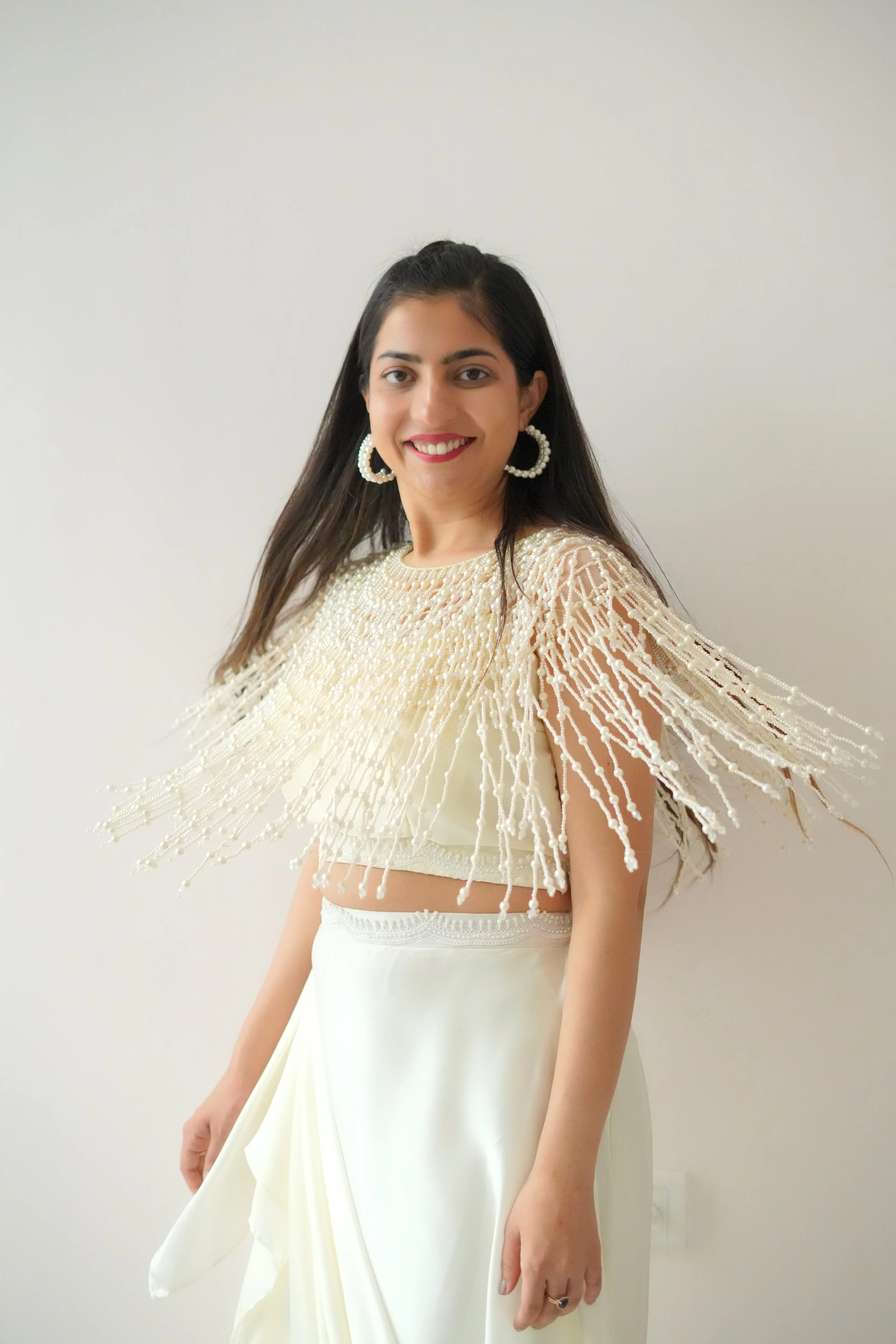 White cape indowestern