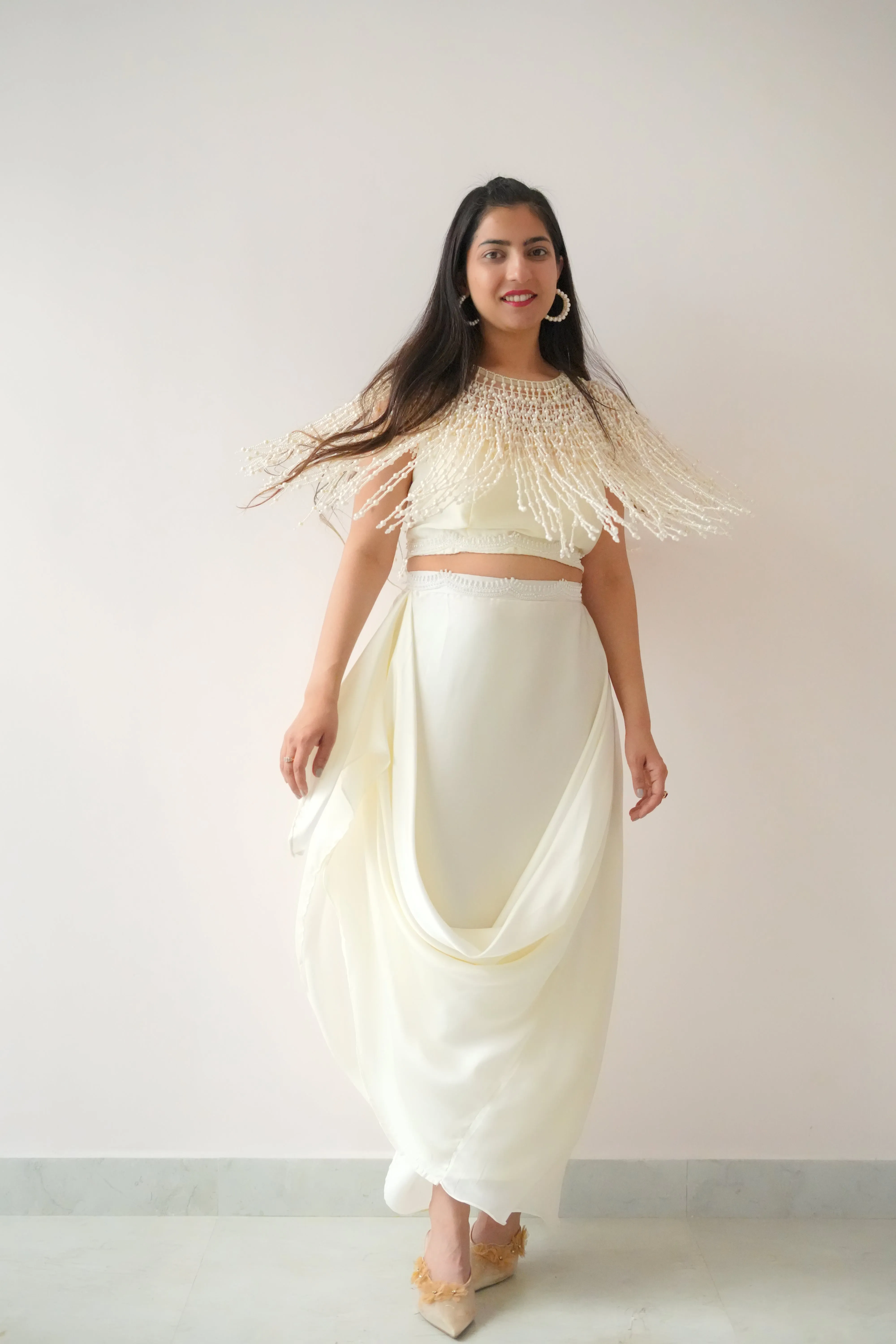 White cape indowestern