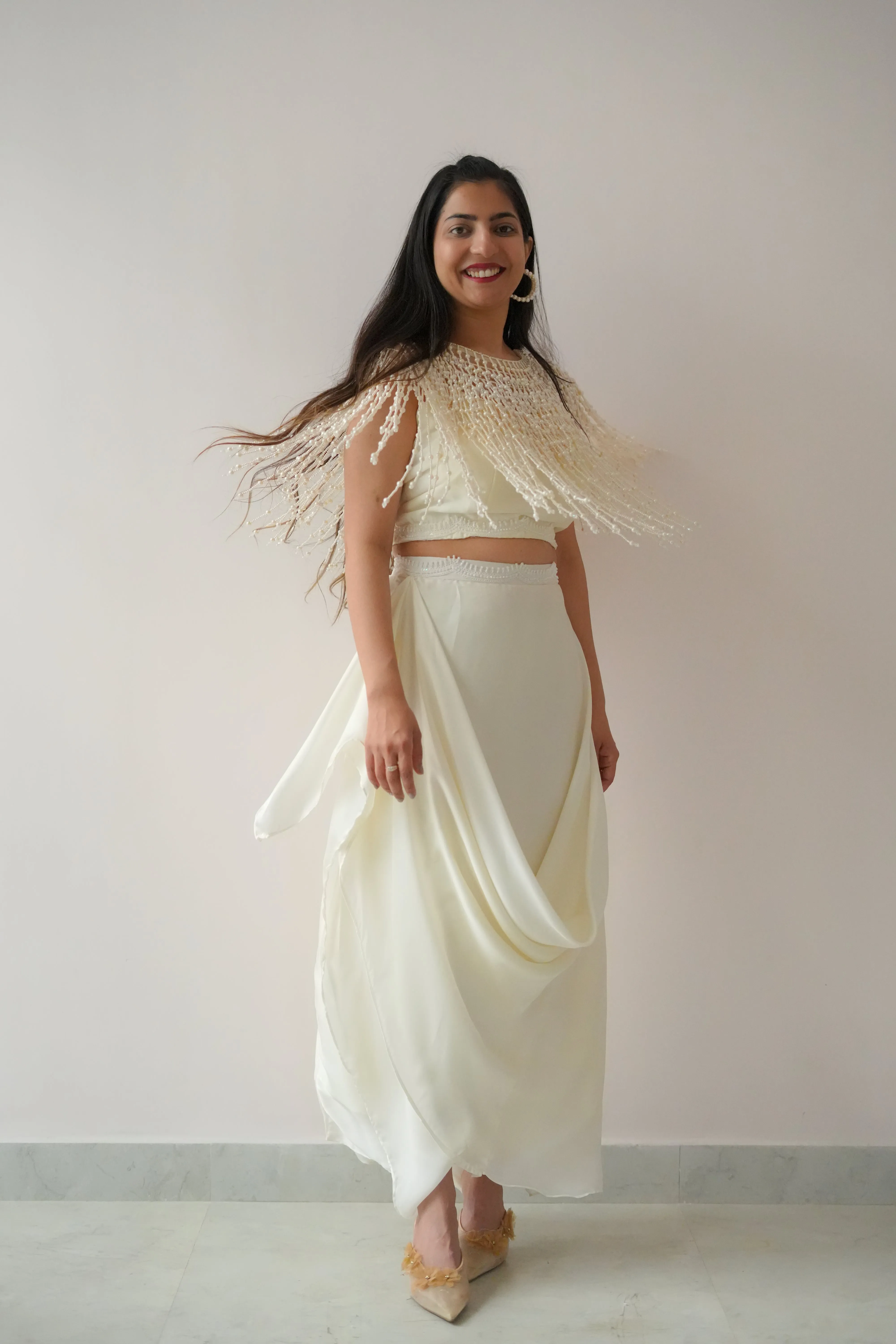 White cape indowestern