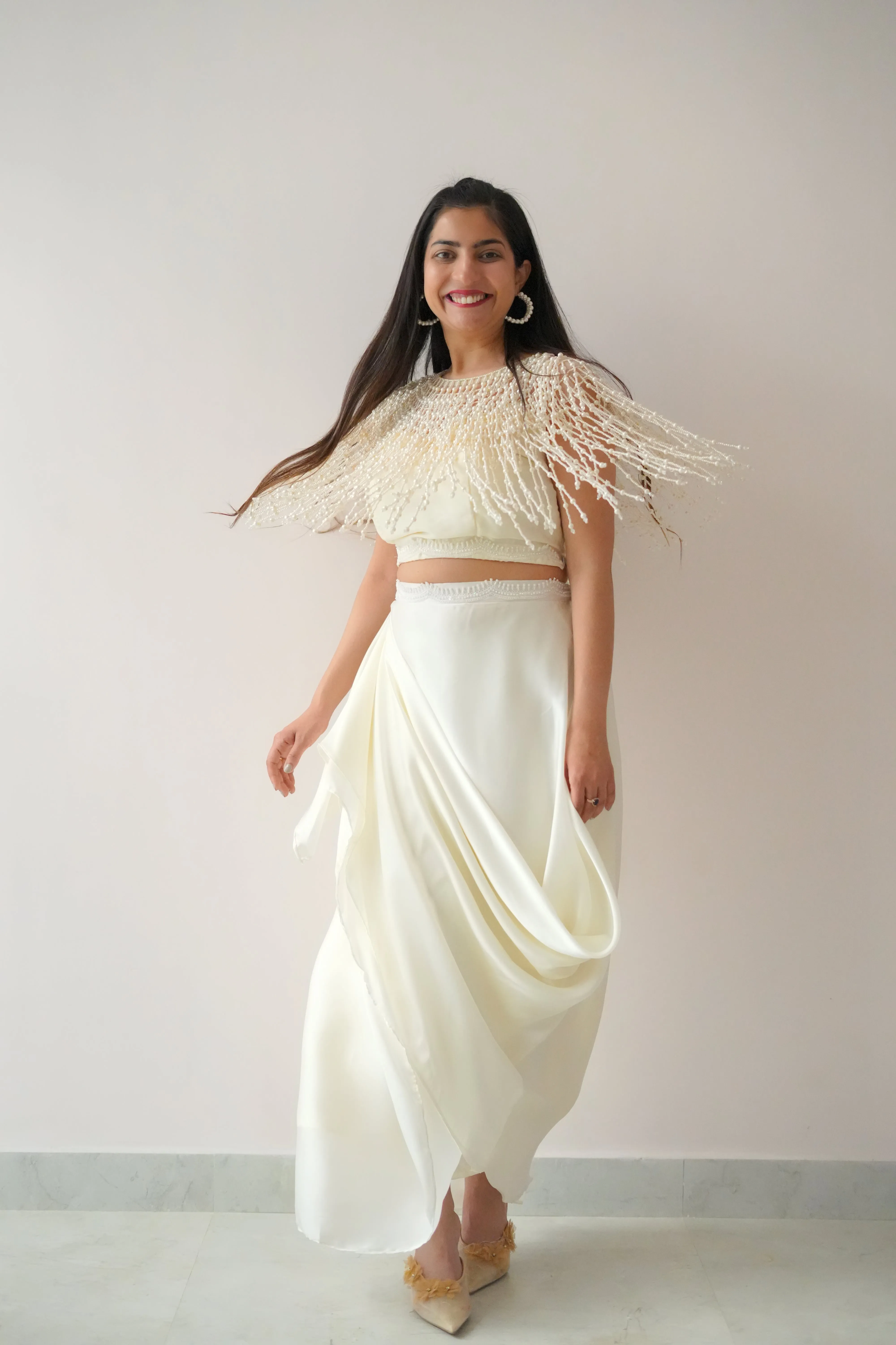 White cape indowestern