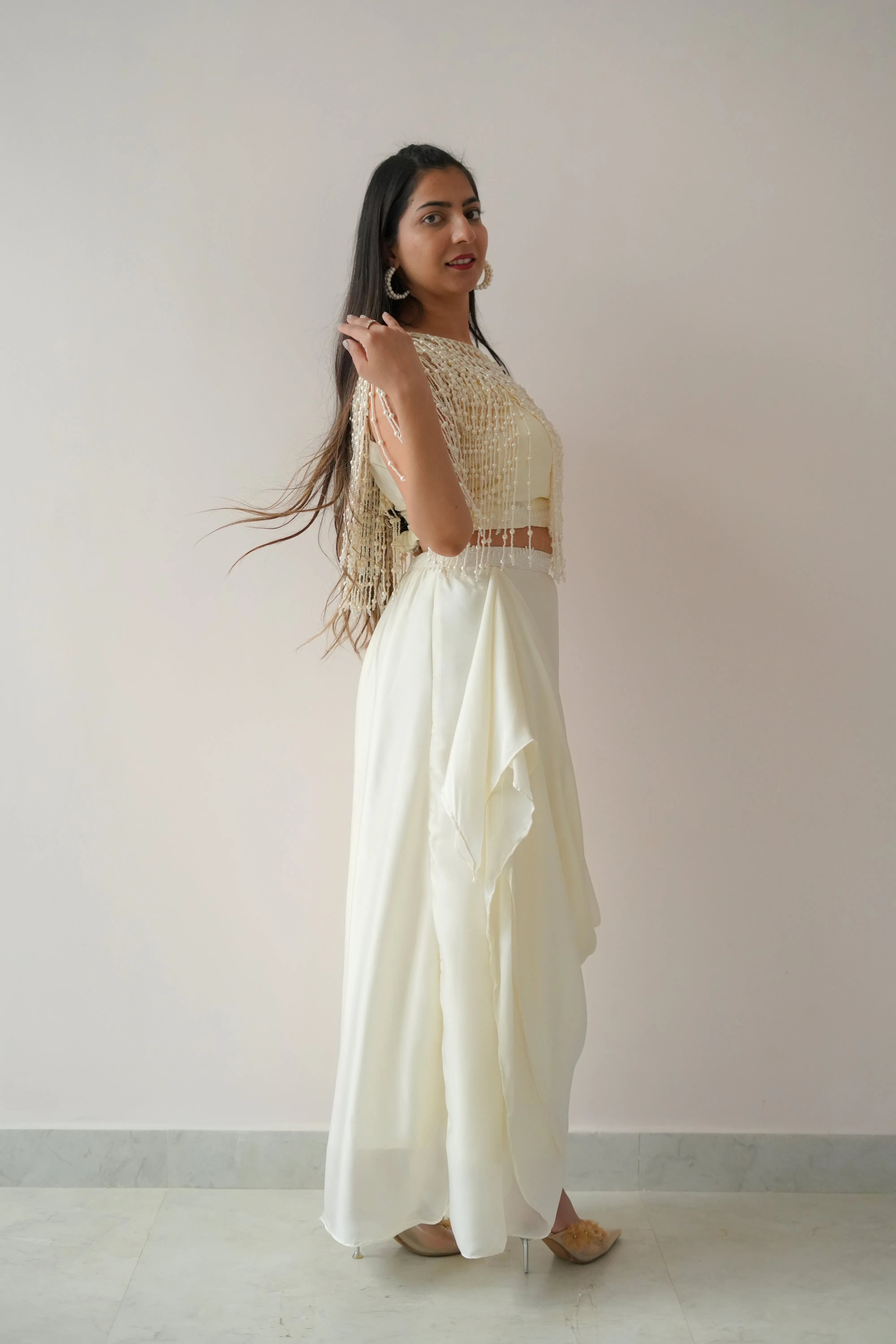 White cape indowestern
