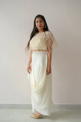 White cape indowestern
