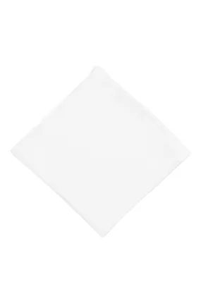 White Italian Linen Pocket Square