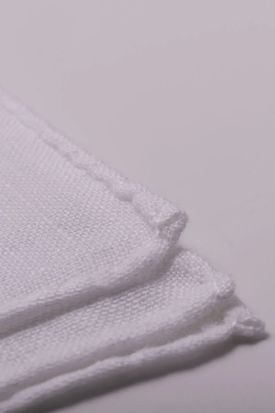 White Italian Linen Pocket Square