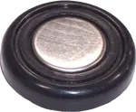 WIPER/ RADIO  KNOB, BLACK, POLISHED S/S, '68-'72