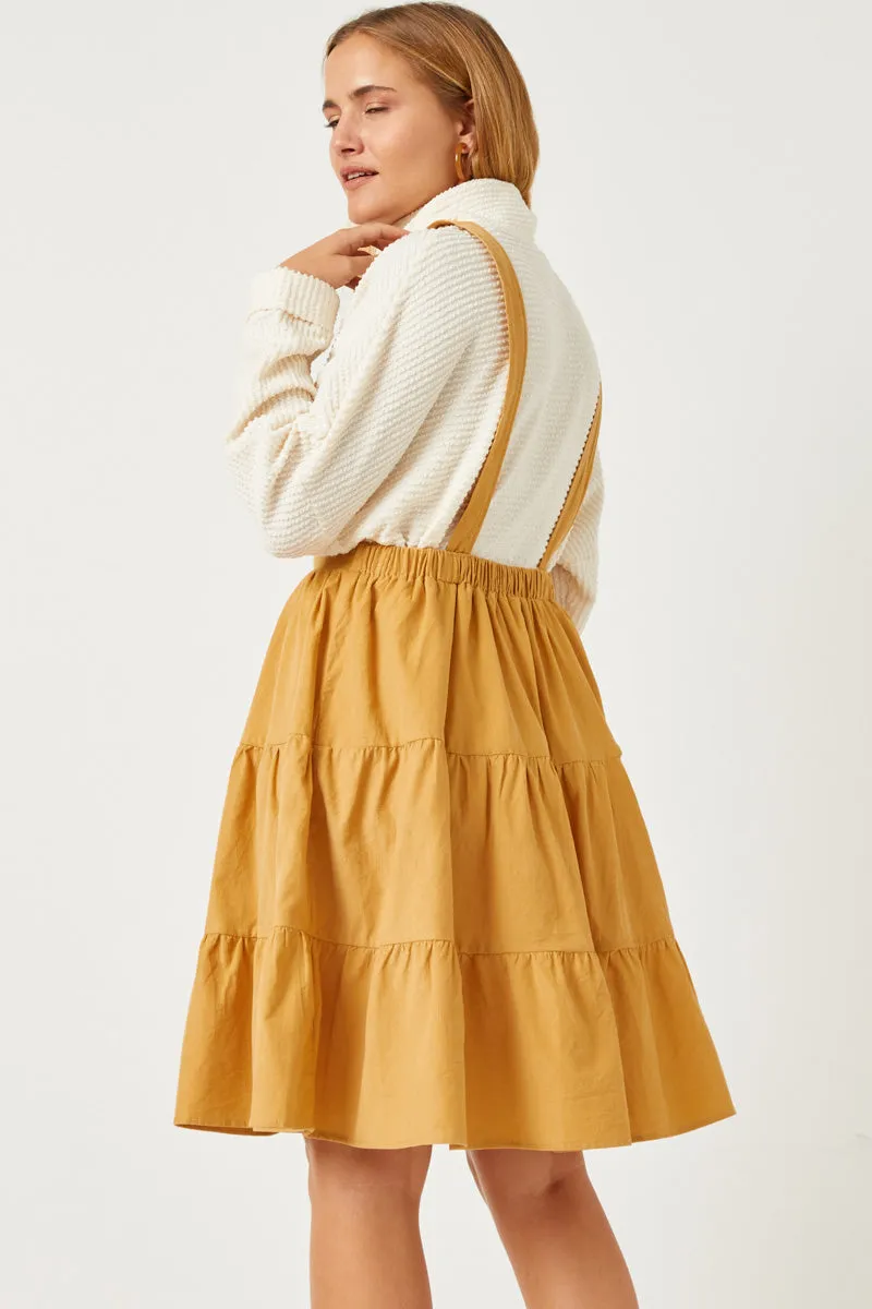 Womens Corduroy Tiered Overall Dress