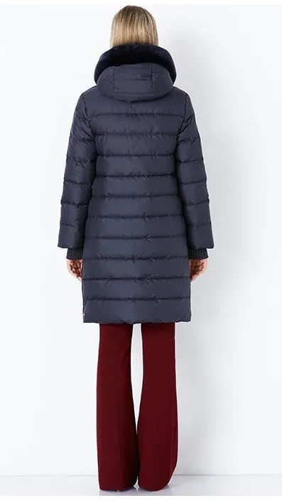 Women's Winter Hooded Cotton-Padded Down Coat With Fur Collar