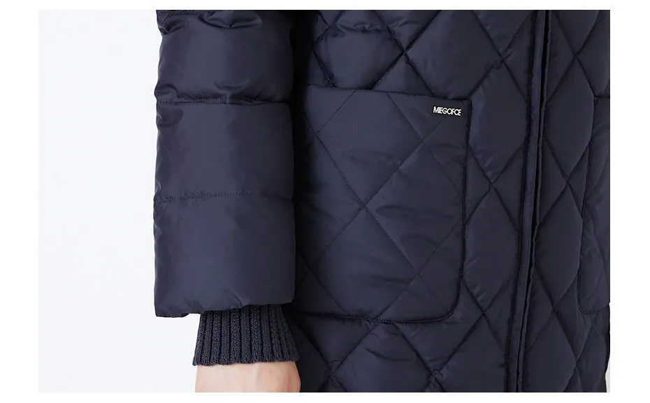 Women's Winter Hooded Cotton-Padded Down Coat With Fur Collar