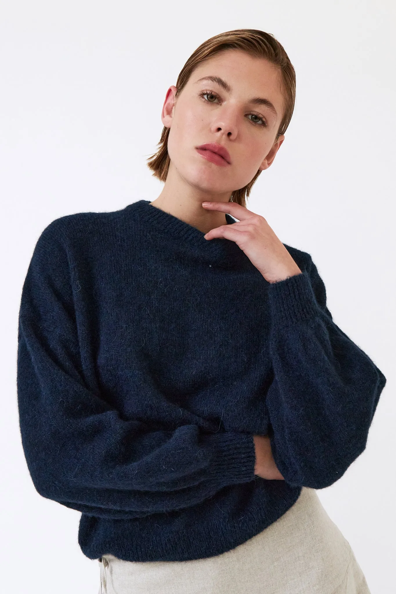 wool sweater - galeta - navy