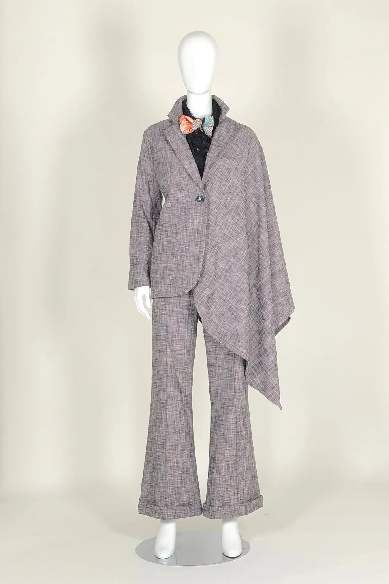 WORLD 4580 Nostalgia Cape Blazer Pink Tweed