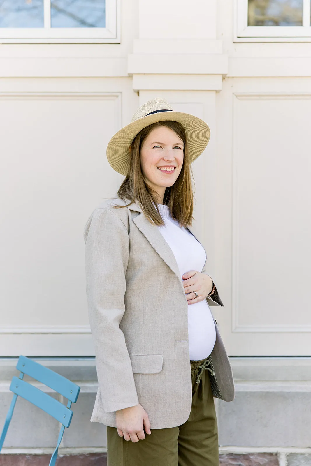 Woven Blazer - Oatmeal