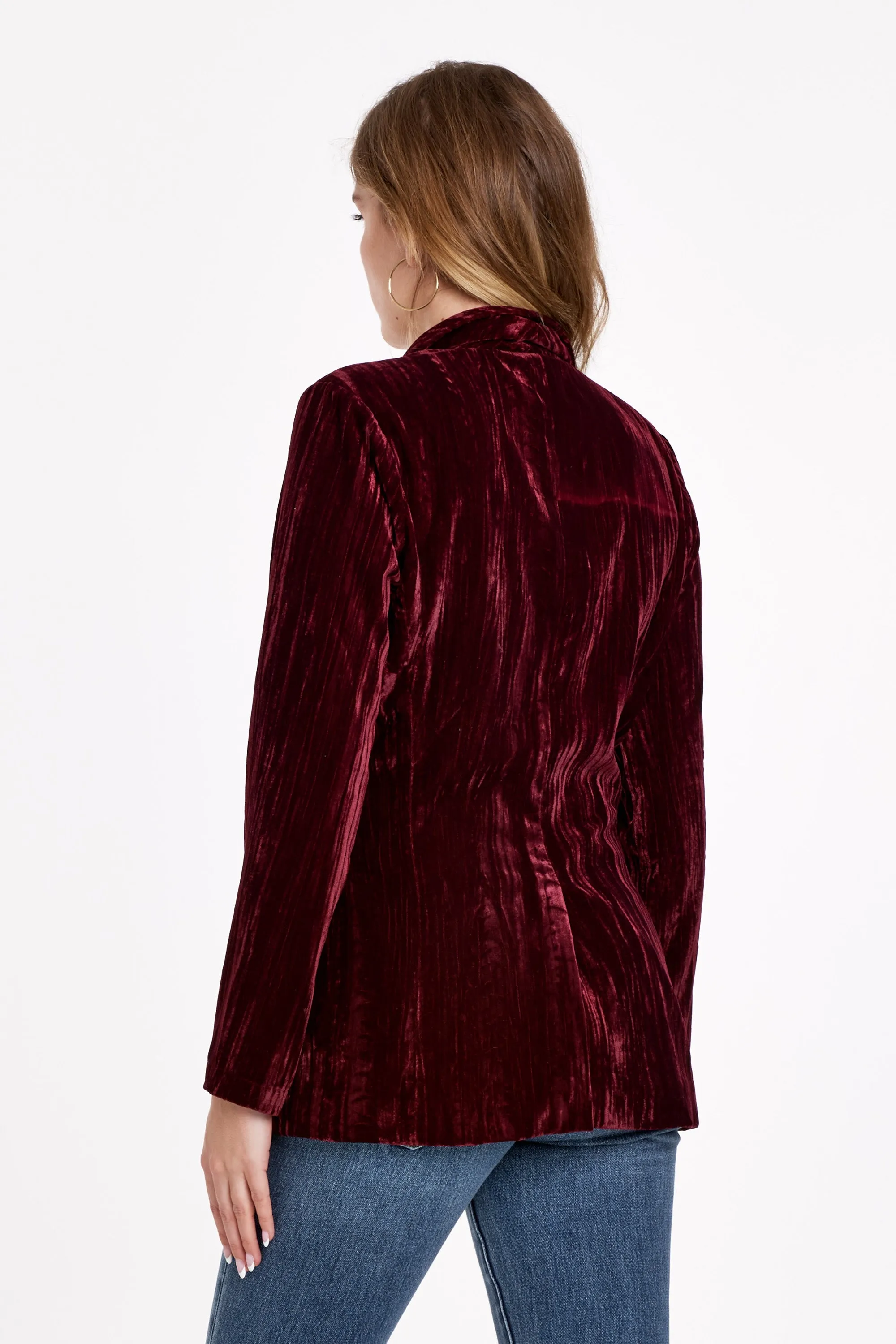 WYLIE BLAZER JACKET RED PLUM