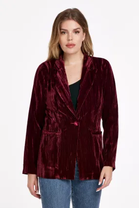 WYLIE BLAZER JACKET RED PLUM