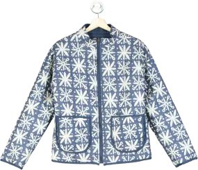 WYSE LONDON Blue Piper Reversible Quilted Jacket UK 8