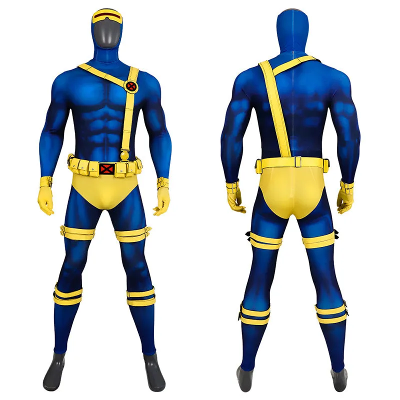 X-Men 97 Cosplay Cyclops Costumes Scott Summers Jumpsuit Halloween Outfit